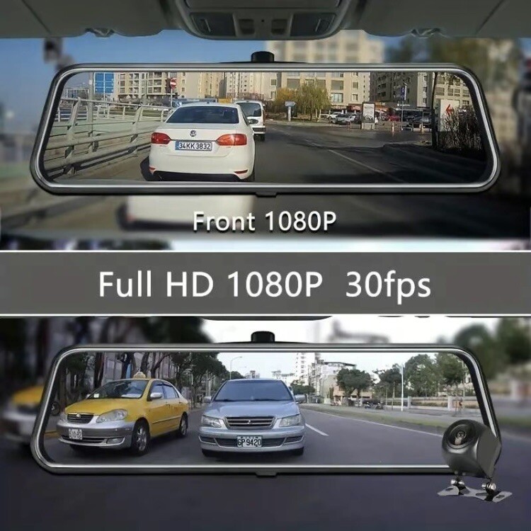 Car Camera for Summer, 1 Count Dashcam for Car Dark Grey Front + Rear with 32GB