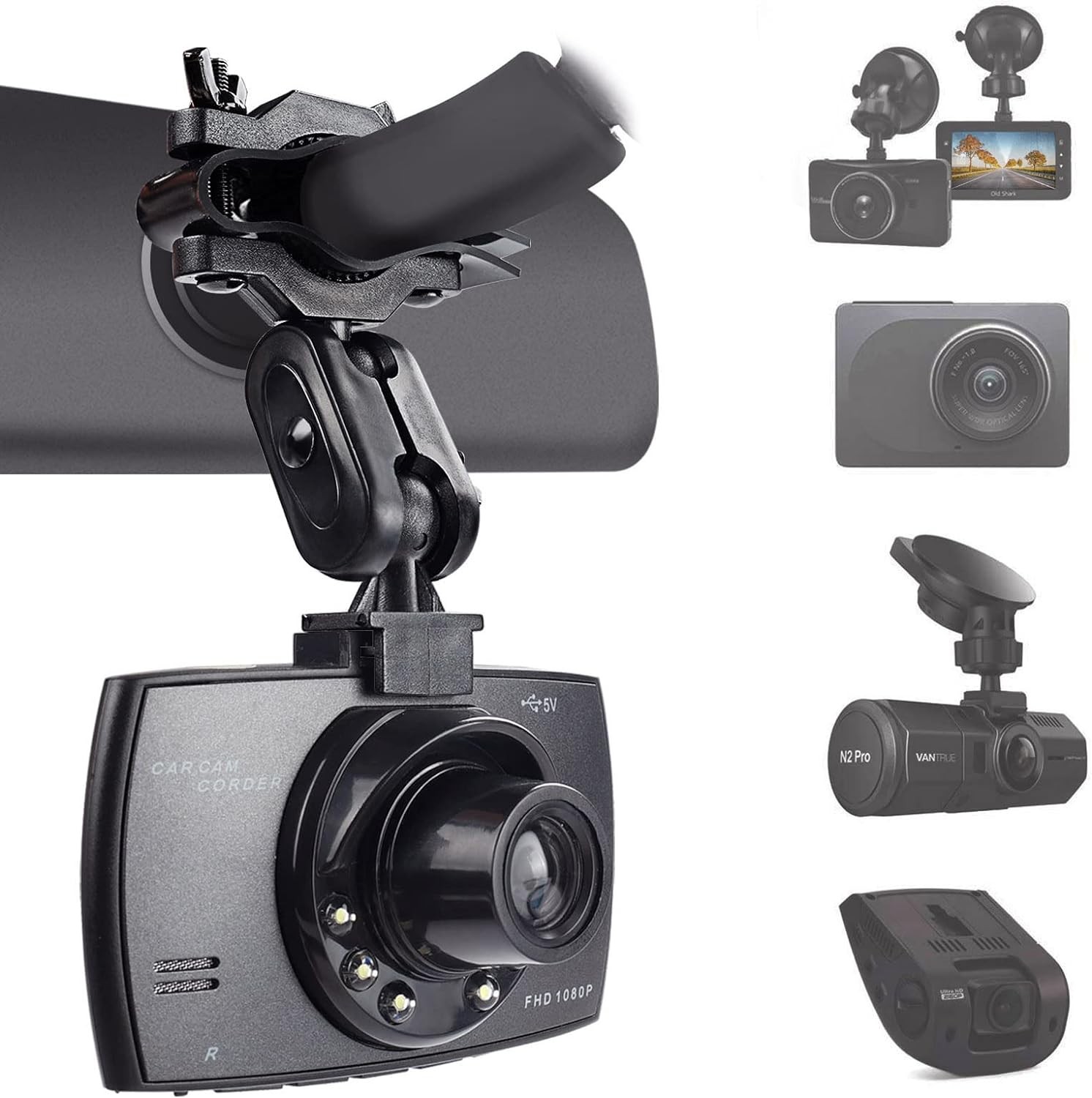 Dash Cam Mirror Mount Kit Fits Rove Apeman Chortau Roav