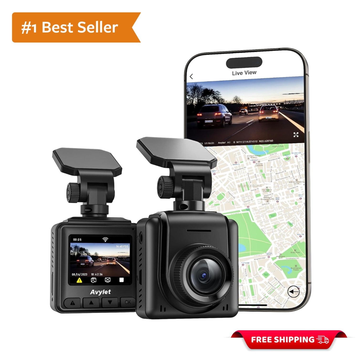 Advanced 2K Mini Car Dash Camera – GPS, WDR Night Vision, G-Sensor Included