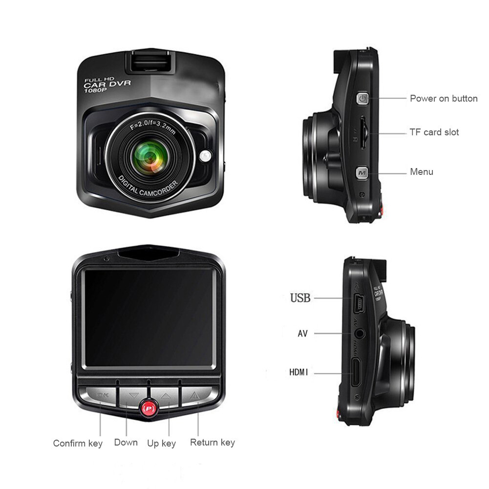 2.4” Full HD 1080P Dash Cam Car DVR Front or Rear Camera Night Vision G-sensor