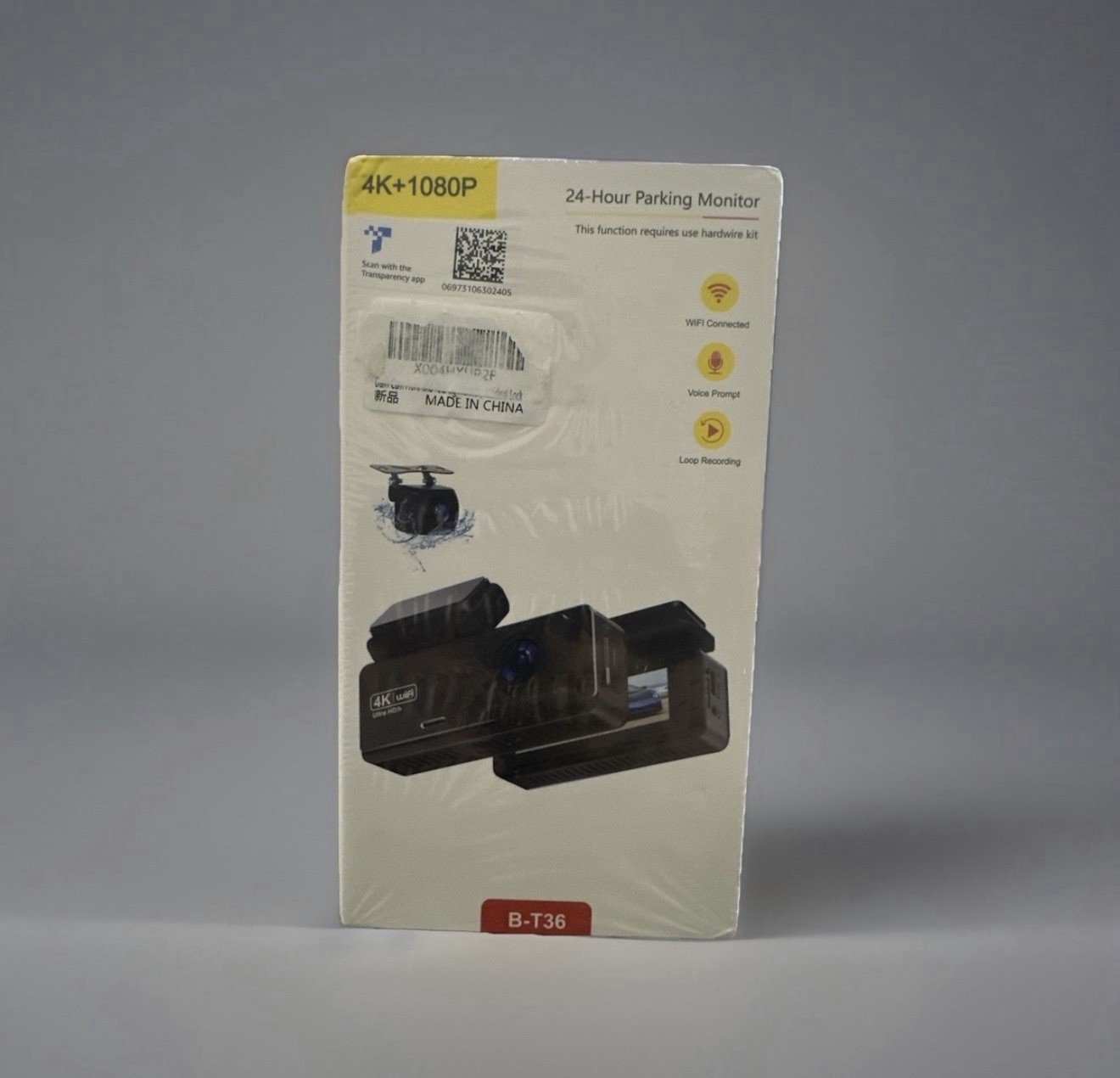 Dash Cam Front and Rear Camera 4K, Wifi Dash Camera for Cars Front and Rear with
