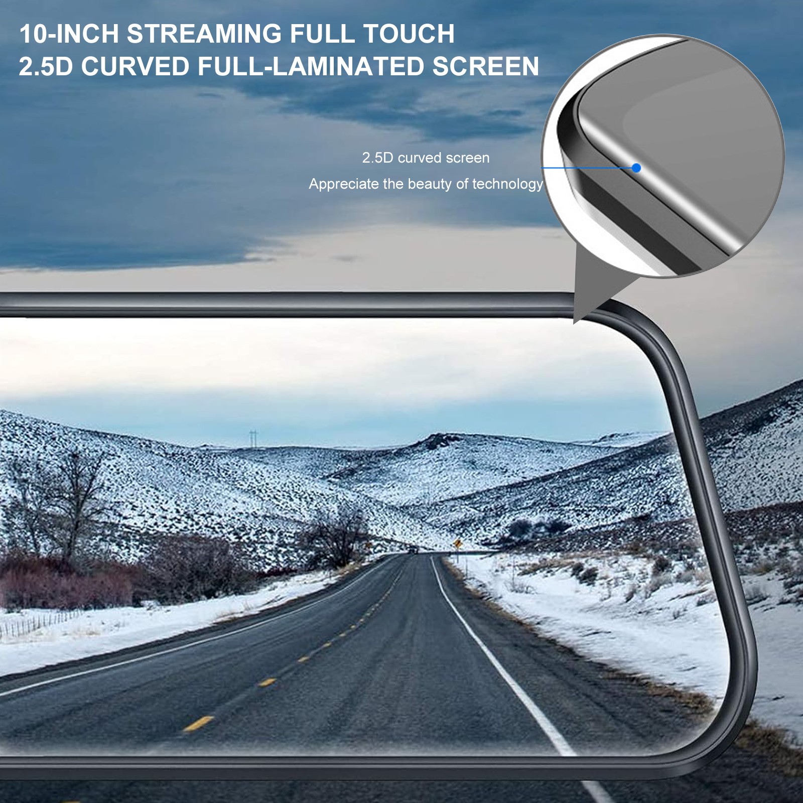 10″ 1080P Dual Dash Cam Car DVR Rear View Mirror Camera Video Recorder G-sensor