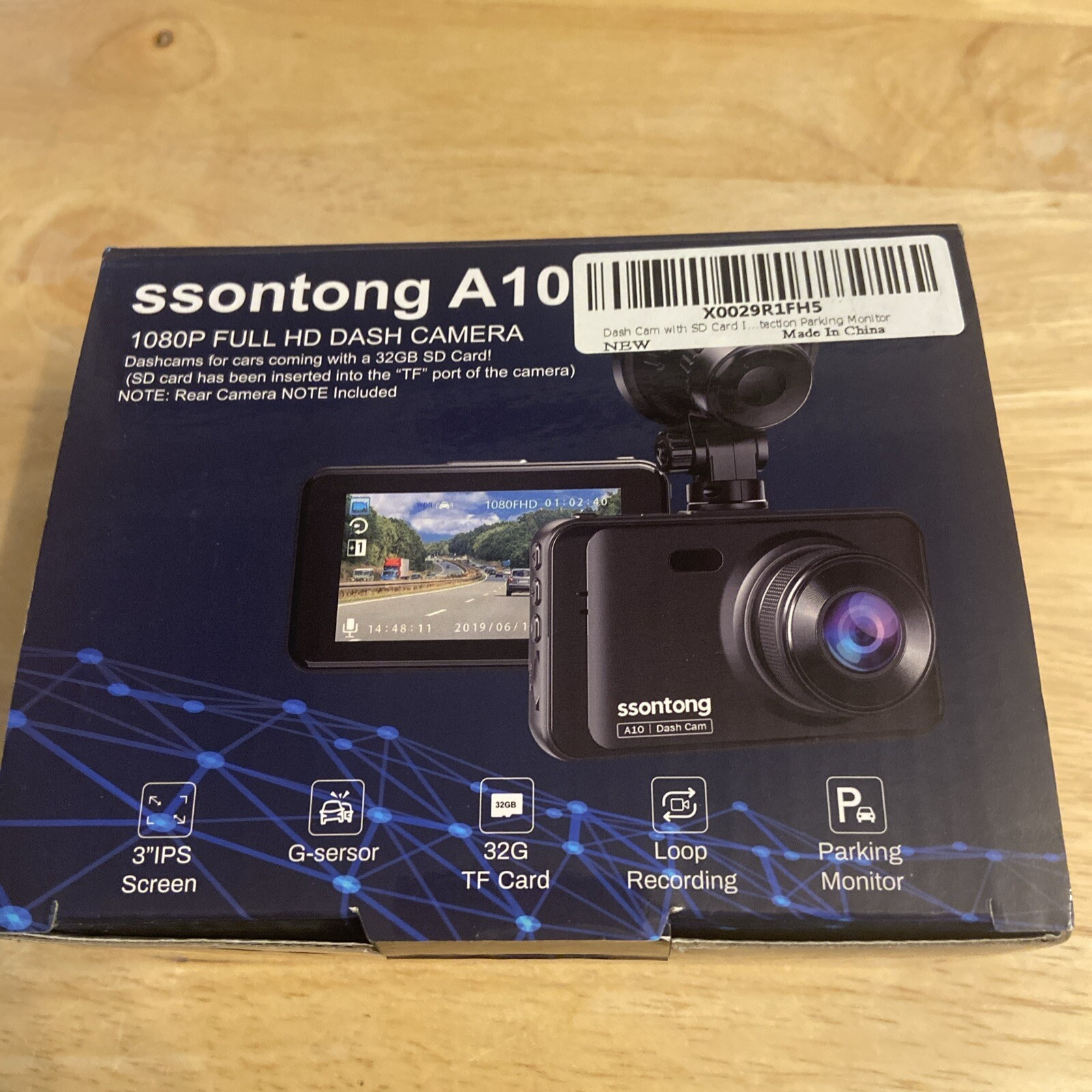 Ssontong A10 Black 1080 Driving Video Recorder Dash Camera With SD Card
