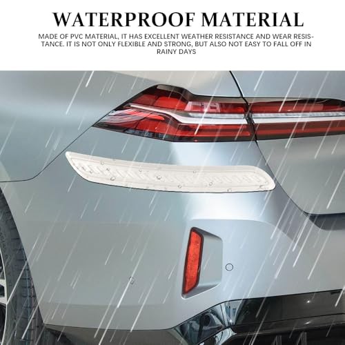 2PCS Rubber Car Bumper Guard, Car Bumper Protector, Anti-Collision Front White