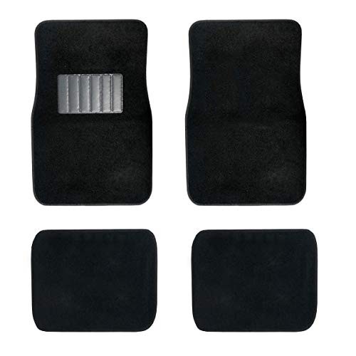 C.P.R. New Carpet Car Floor Mats 4 Pc Set for Cars Trucks SUVS with Heel Pad