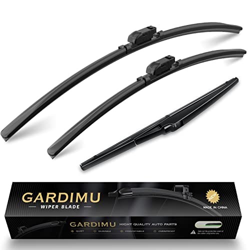 Front and Rear Windshield Wiper Blades, 3 Pcs Front and Back Window Wipers