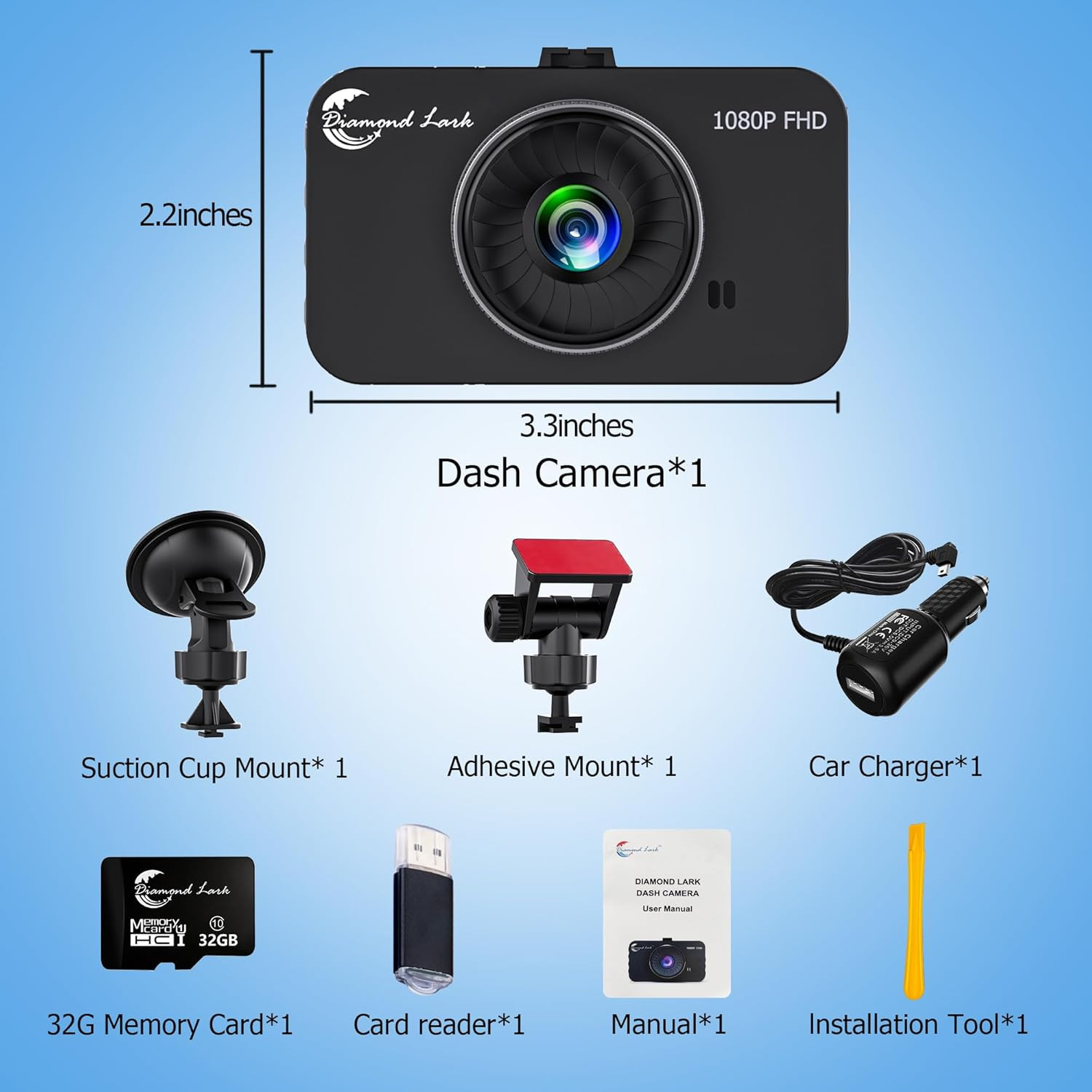 Camara Grabadora Video Coche Tablero 32GB Dash Cam Sensor G Accidentes OFERTA