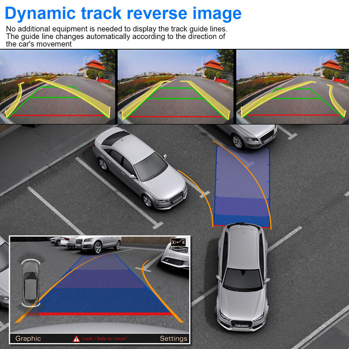 Car Rear View Backup Camera Waterproof Reverse Parking Guideline Night Vision US