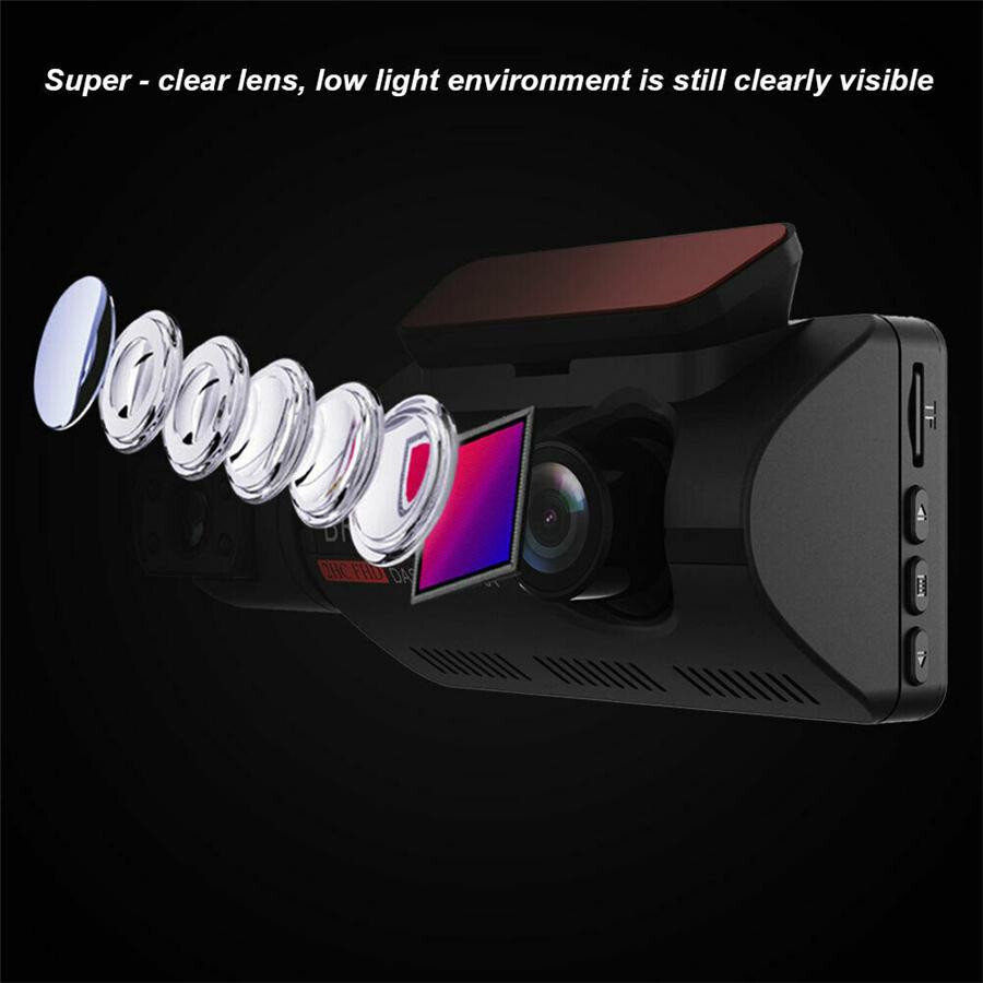 1080P Dual Lens Dash Cam Touch Screen Car DVR Camera Video Recorder Night Vision
