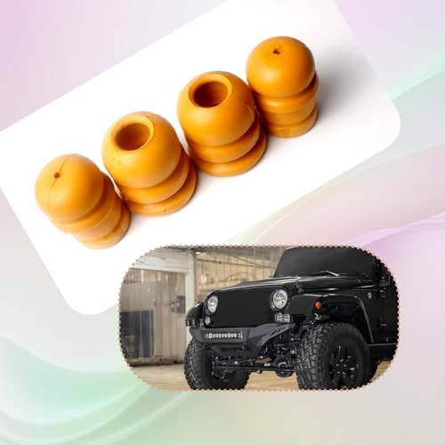 4Pcs Front and Rear Bump Stops Fit for Jeep Wrangler JK JKU 2007-2018, Upper