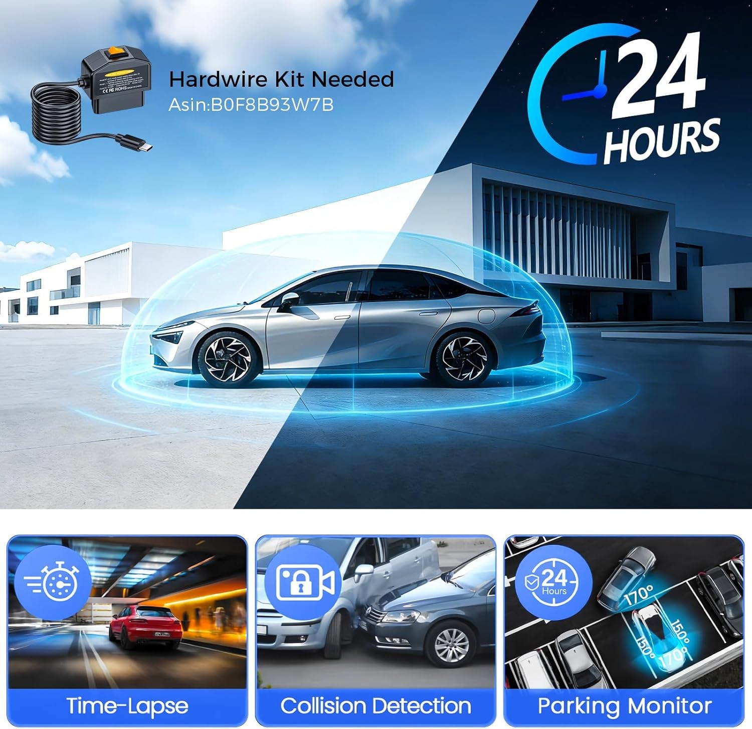 Espejo Retrovisor Con Camara De Seguridad 10″ Reversa y Frontal Para Coche Auto
