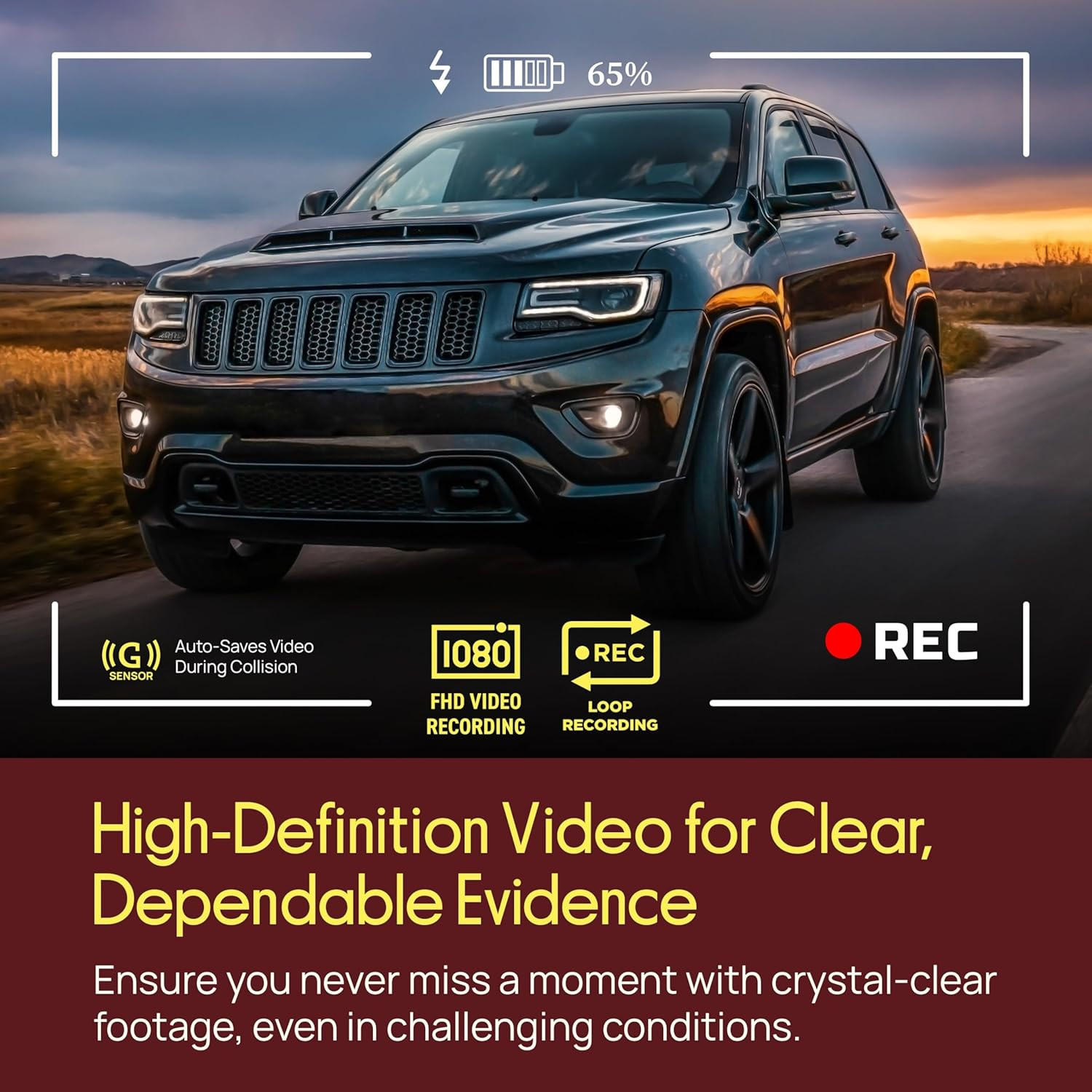 Dash Cam Rearview Mirror 4.3” DVR Monitor Rear View Dual Camera Video Recording