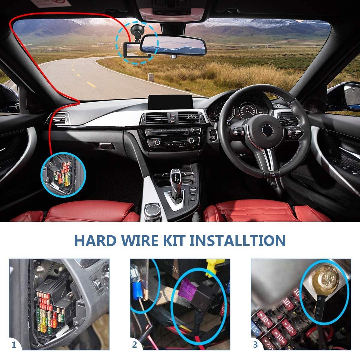 Upgraded Dash Cam Hardwire Kit with Low Voltage Protection for Vehicle Safety