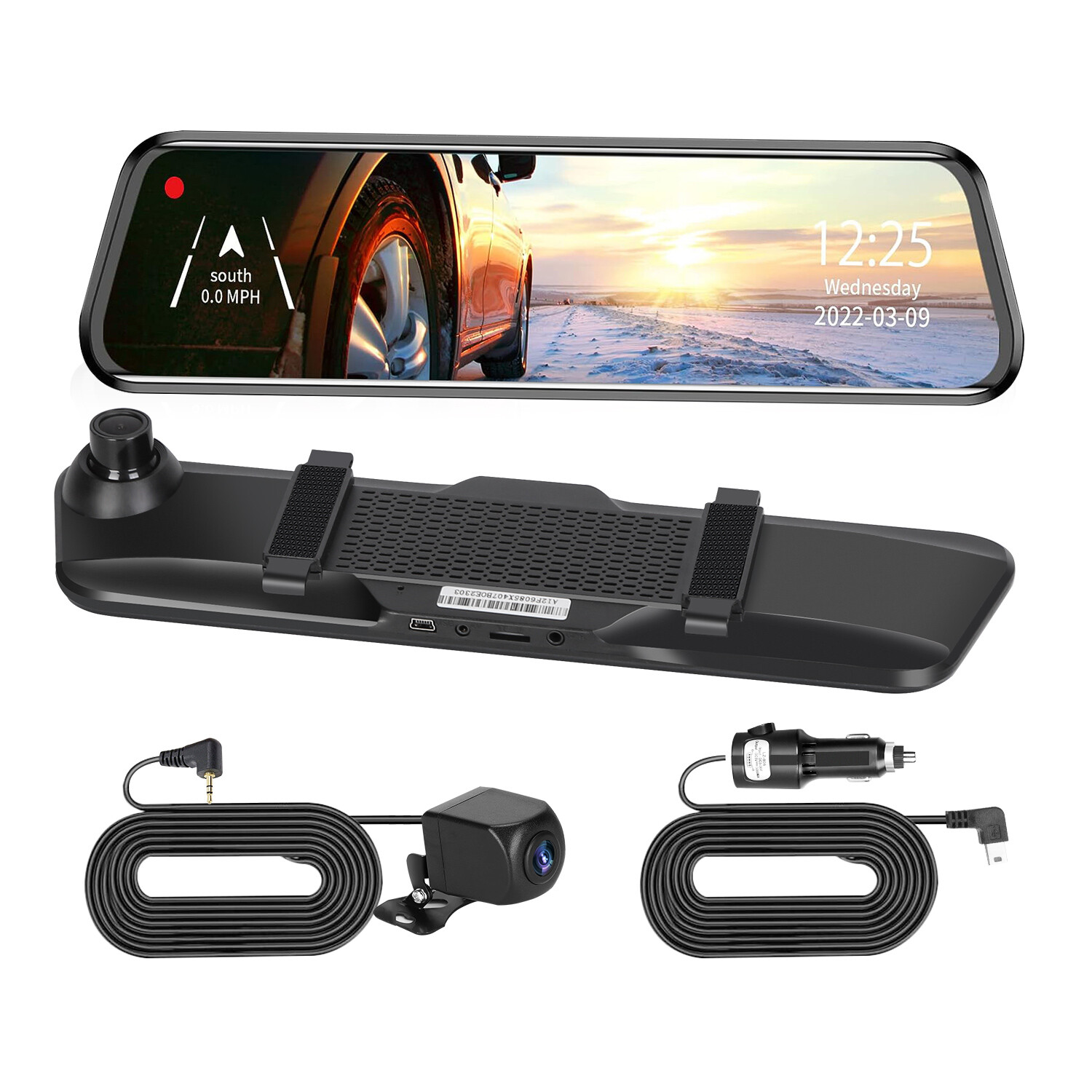 12in Car DVR Dash Cam Camcorder 1080P Camera Recorder Night Vision Car Recorder