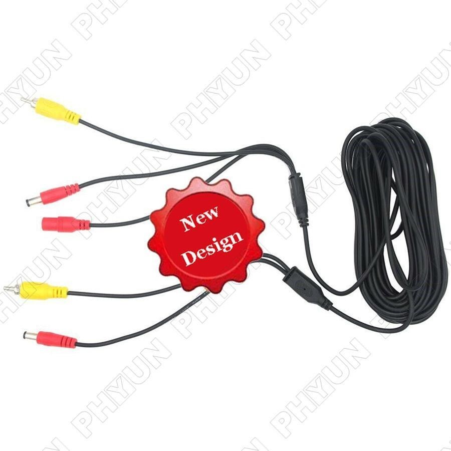 7M Car RCA Power Audio Video AV Cable Extension Wire For Auto Reversing Camera