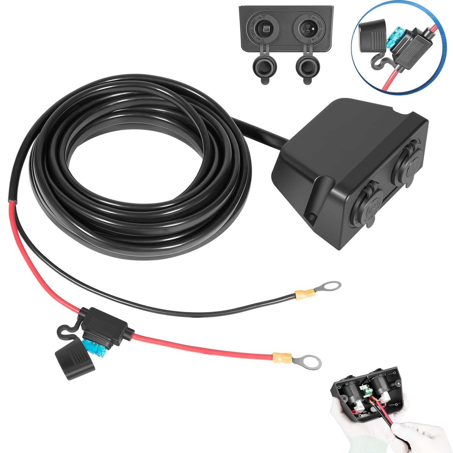 Replacement for Dometic HWK-DC Hardwiring Kit DC Fit for RV/Vehicle Power Supply