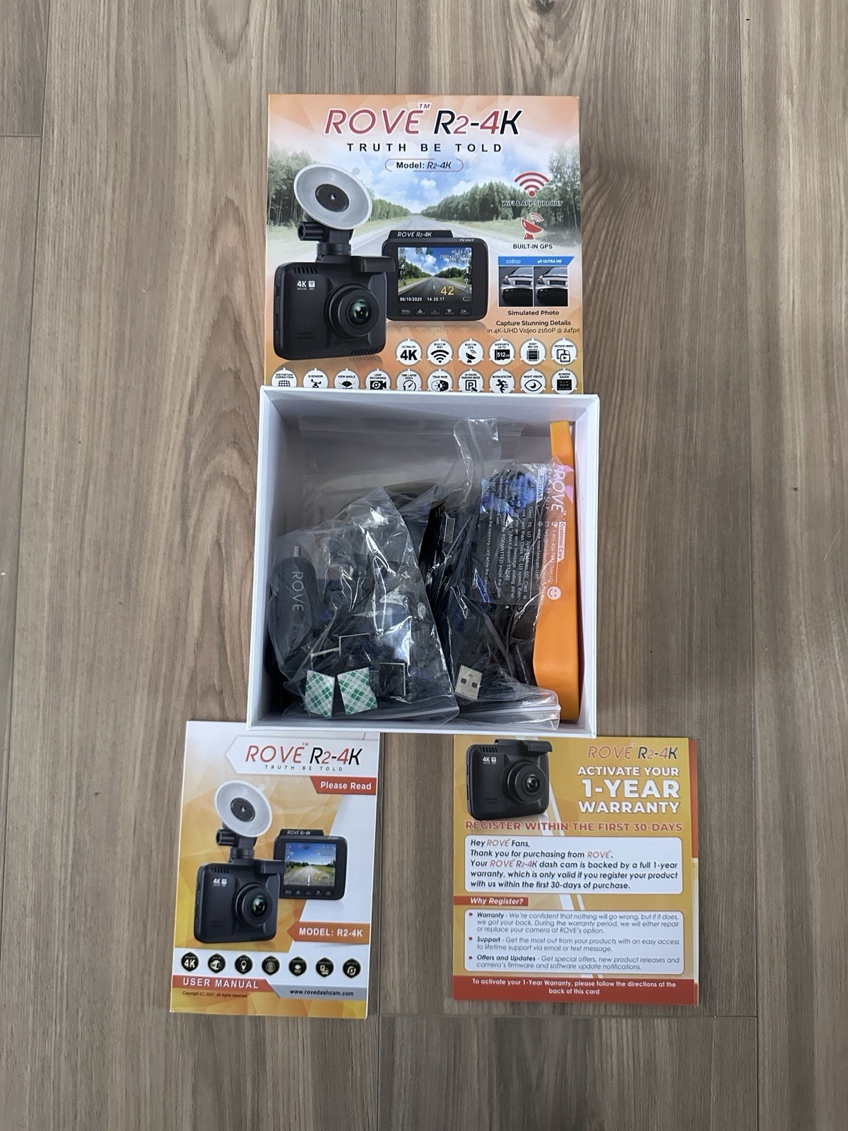 Rove R2-4K Car Dash Cam with Built-In WiFi GPS