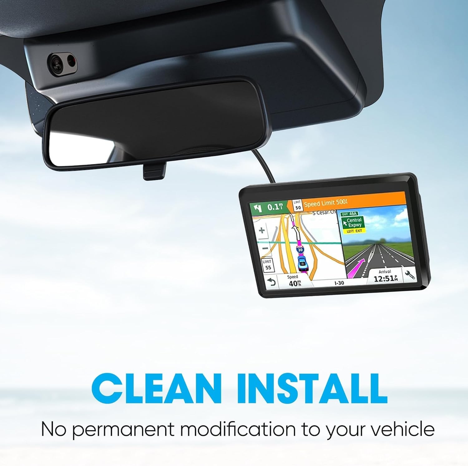 Type D Dash Cam Charger Cable for Auto-Dimming Mirror