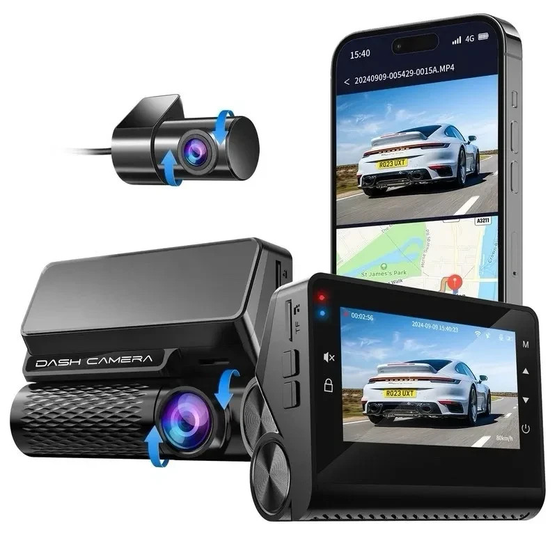 *NEW* IKOPO 4K Dash Cam Recorder Front and Rear 64G mini SD
