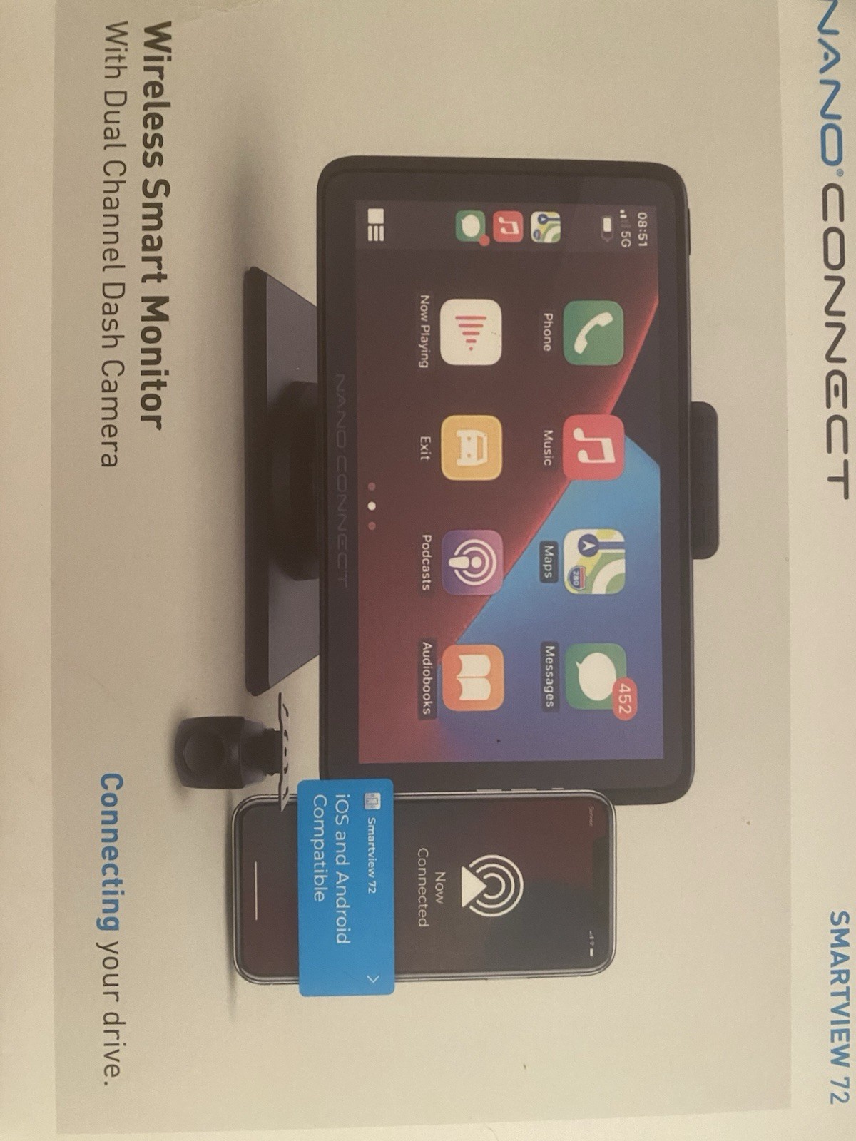 Nano Connect Rear Dash Camera And Memory Card