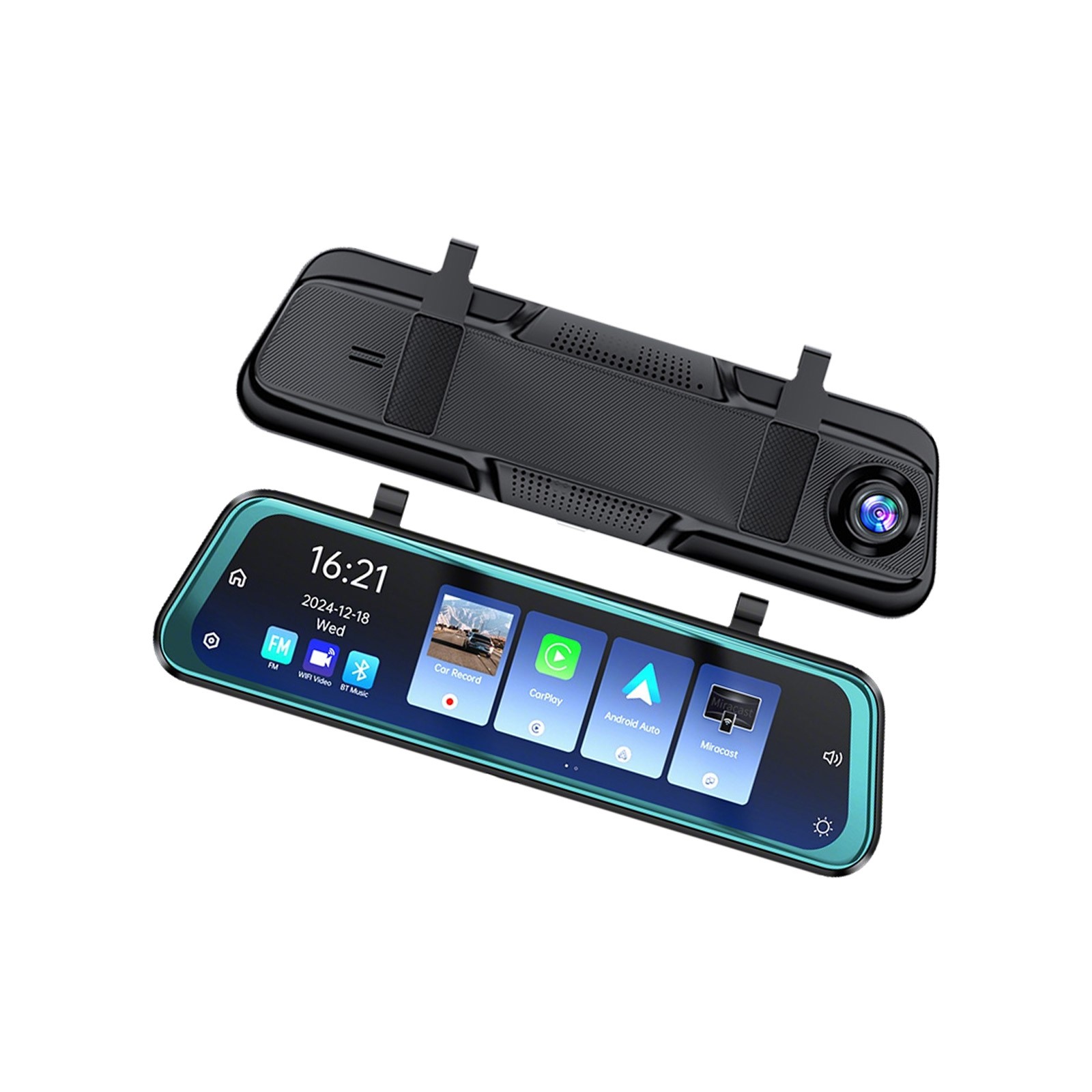 10-inch Rearview Mirror Dash Cam – 4K Front+1080P Rear Dual Recording