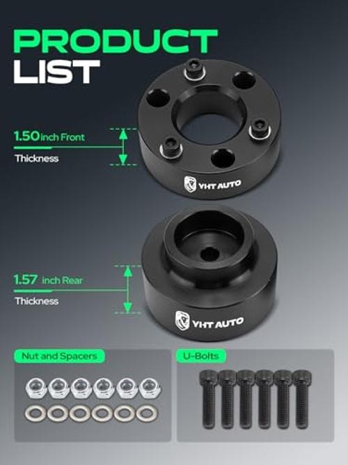 2.5 Inch Front & 1.5 Inch Rear Leveling Lift Kit Fits 2.5″ Front and 1.5″ Rear