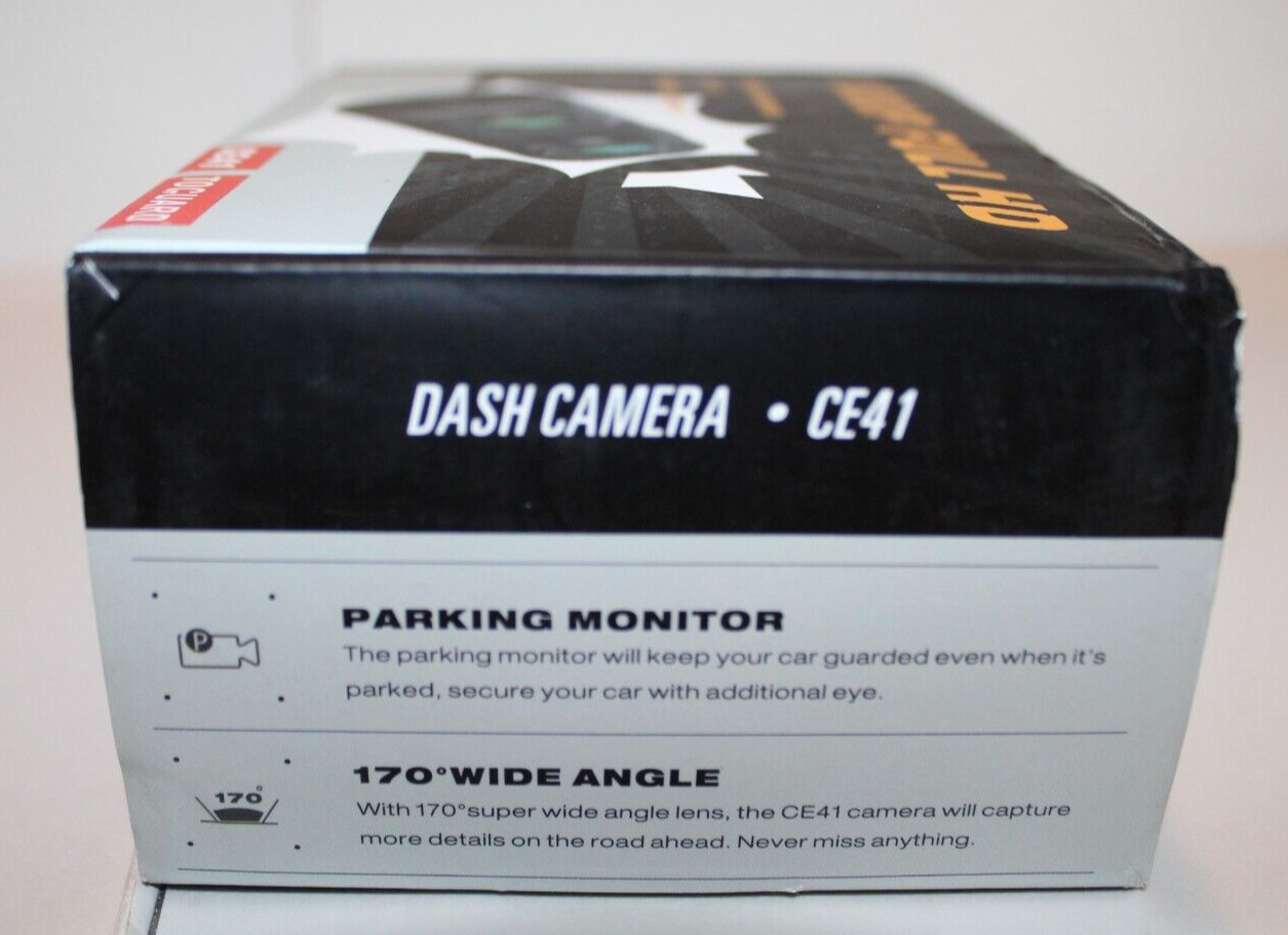 TOGUARD CE41 Dual Dash Cam UBER Night Vision 1080P X 720P Camera Brand New