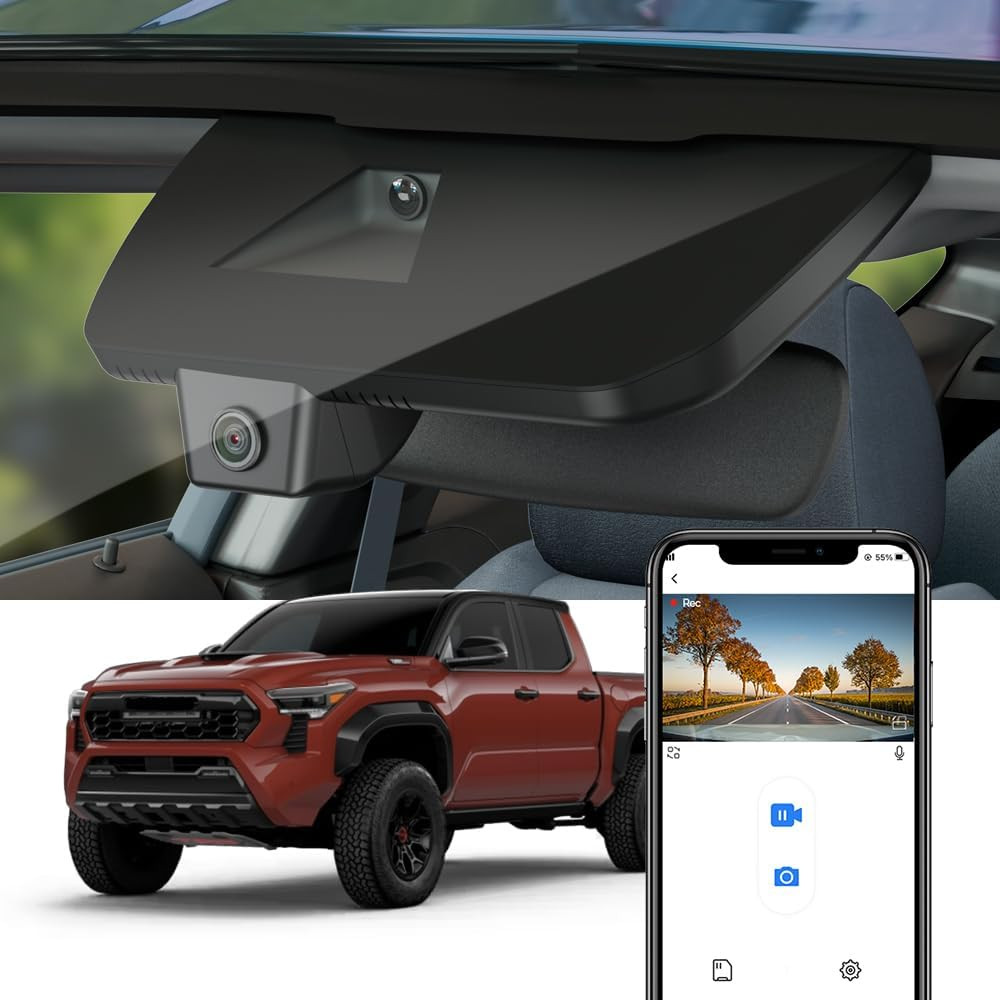 Fitcamx 4K Dash Cam Suitable for Toyota Tacoma 2024-2025
