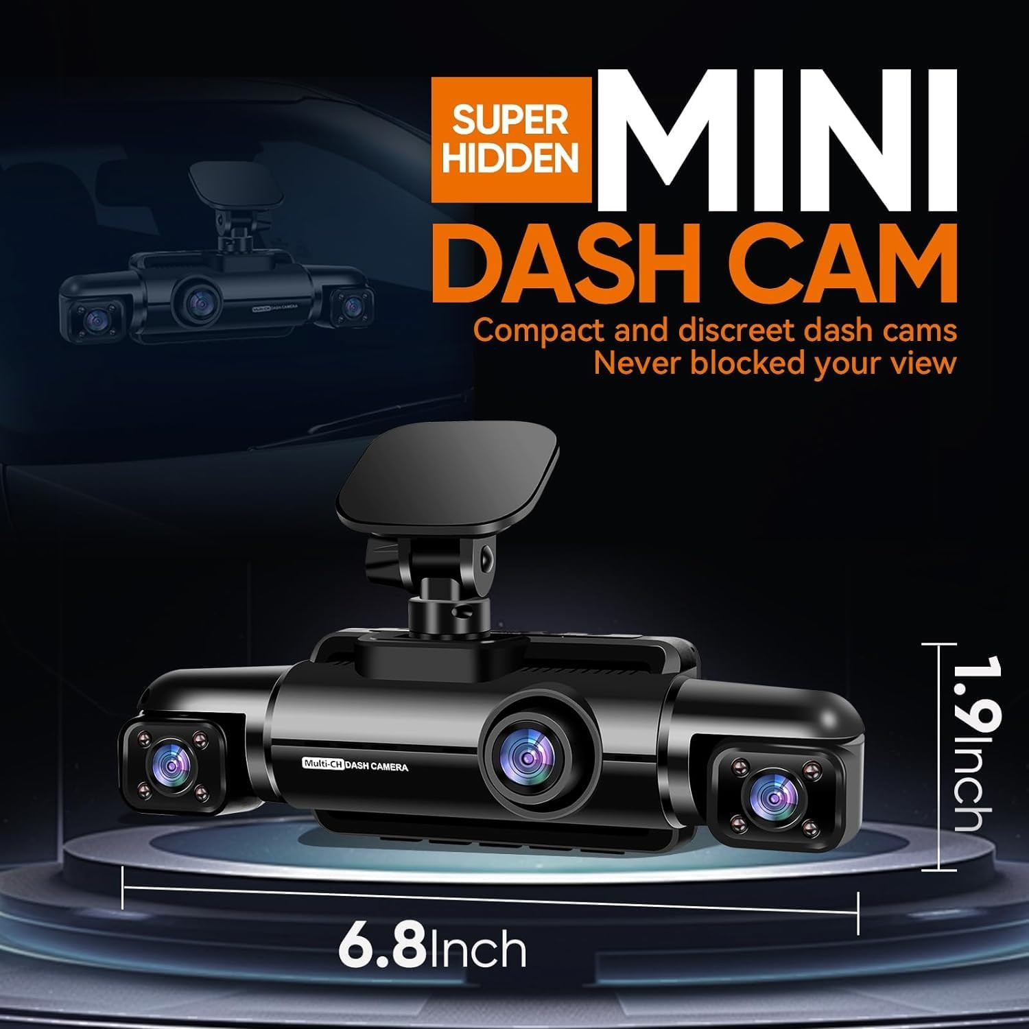 Mejor Camara De Seguridad FHD 1080P Para Carros De 360° Cámara De 4 Canales