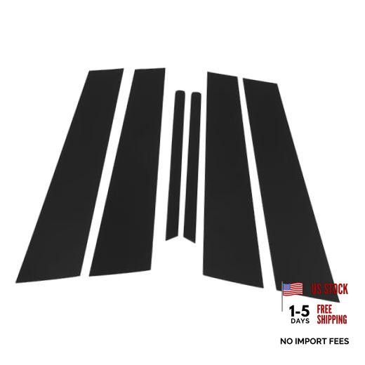 6 Pcs Door Pillar Window Trim for Kia Optima 2011-2015 Front Rear Left Black