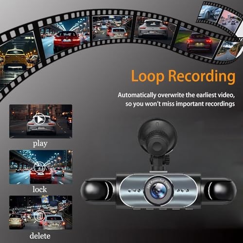 4 Channel Dash Cam 360° View, 1080P Front and Rear Inside, Left Y108WiFi+64G