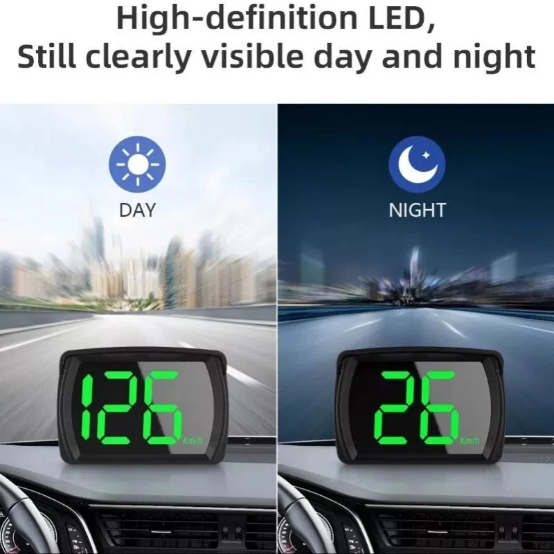 3in Car HUD Head Up Display MPH Digital Speedometer Vehicle Speed Monitor Gauge