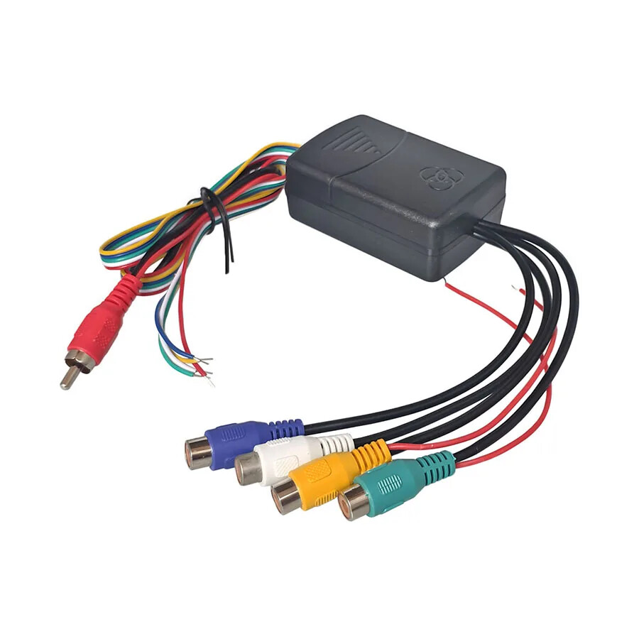 4 Camera In 1 Video Control Image Combiner Channel Converter Box for Car Driving