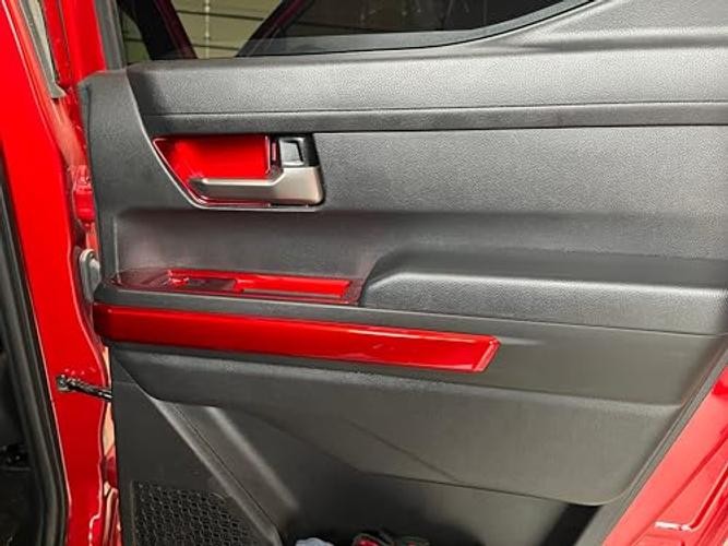 Door Strip Trims For Toyota Tacoma 2024 2025 4Pcs Door Strip Trims Dark Red