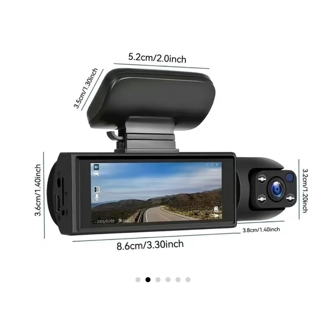 HD Car Video Recorder 1080P Dual Dash Cam DVR Mirror Drive Recorder With 32 GB