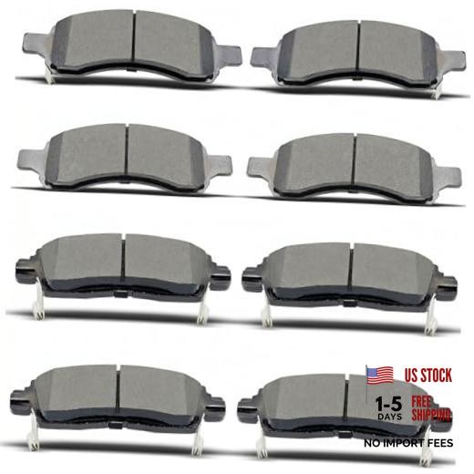 front rear Ceramic Brakes Pads Set Compatible with 2008-2017 Buick D883 D1169