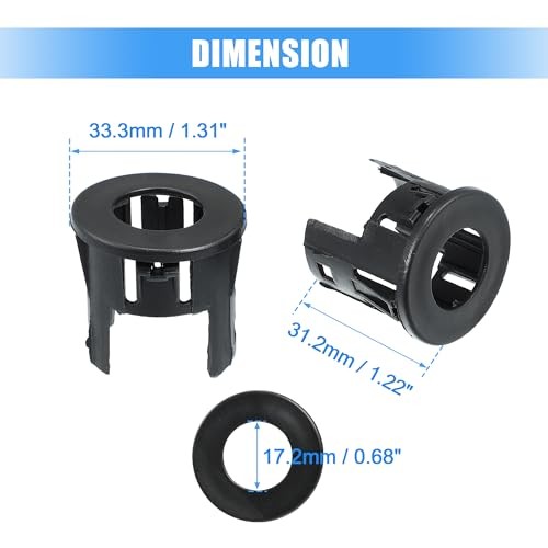 4PCS Parking Assist Sensor Bezels for Front or Rear Bumper for Dodge for Ram
