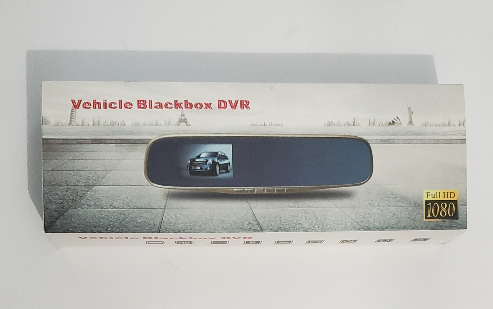 Vehicle Blackbox Dvr Full HD Rearview Mirror Dual Channel Recorder w/Back-up Cam