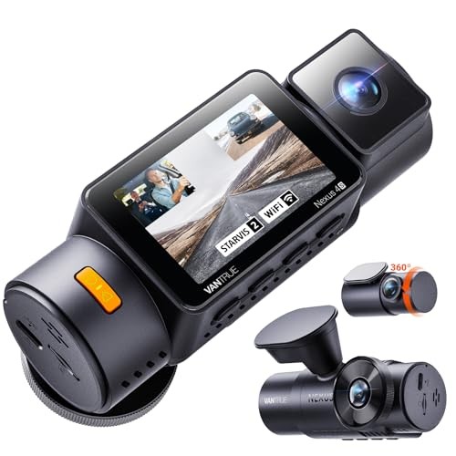 New N4S 3 Channel Dash Cam, STARVIS 2 Night Vision, Front Rear Inside Dashcam