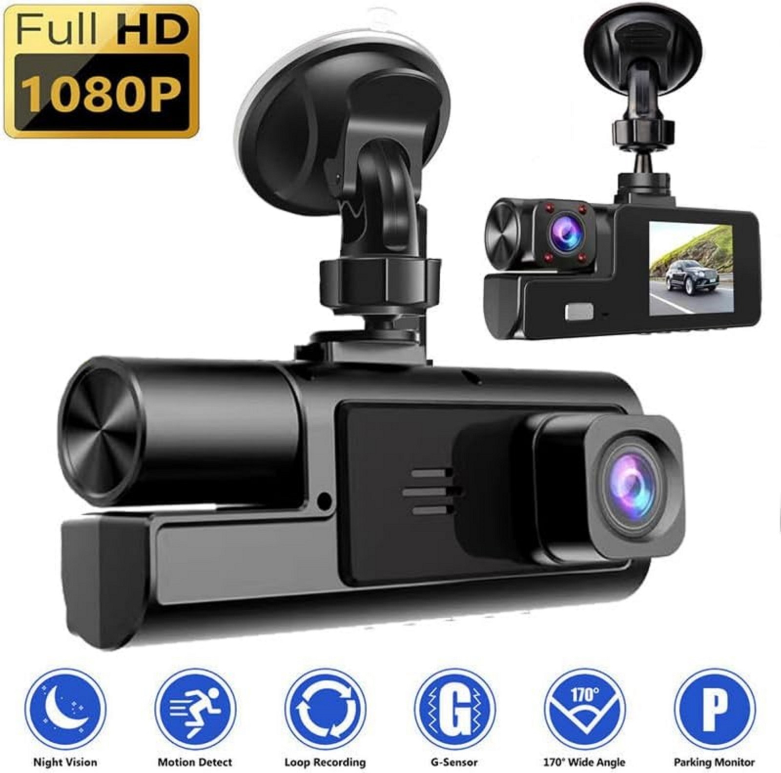 Semi Truck Dash Cam Best Rated Large Big Truck Trucker Uber Lyft High Quality #1