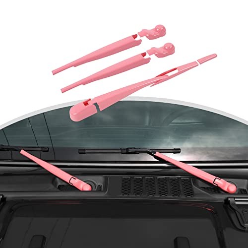 Windshield Wiper Blades Trim Cover,Front Rear Window Wiper Arm Blade Kit Pink