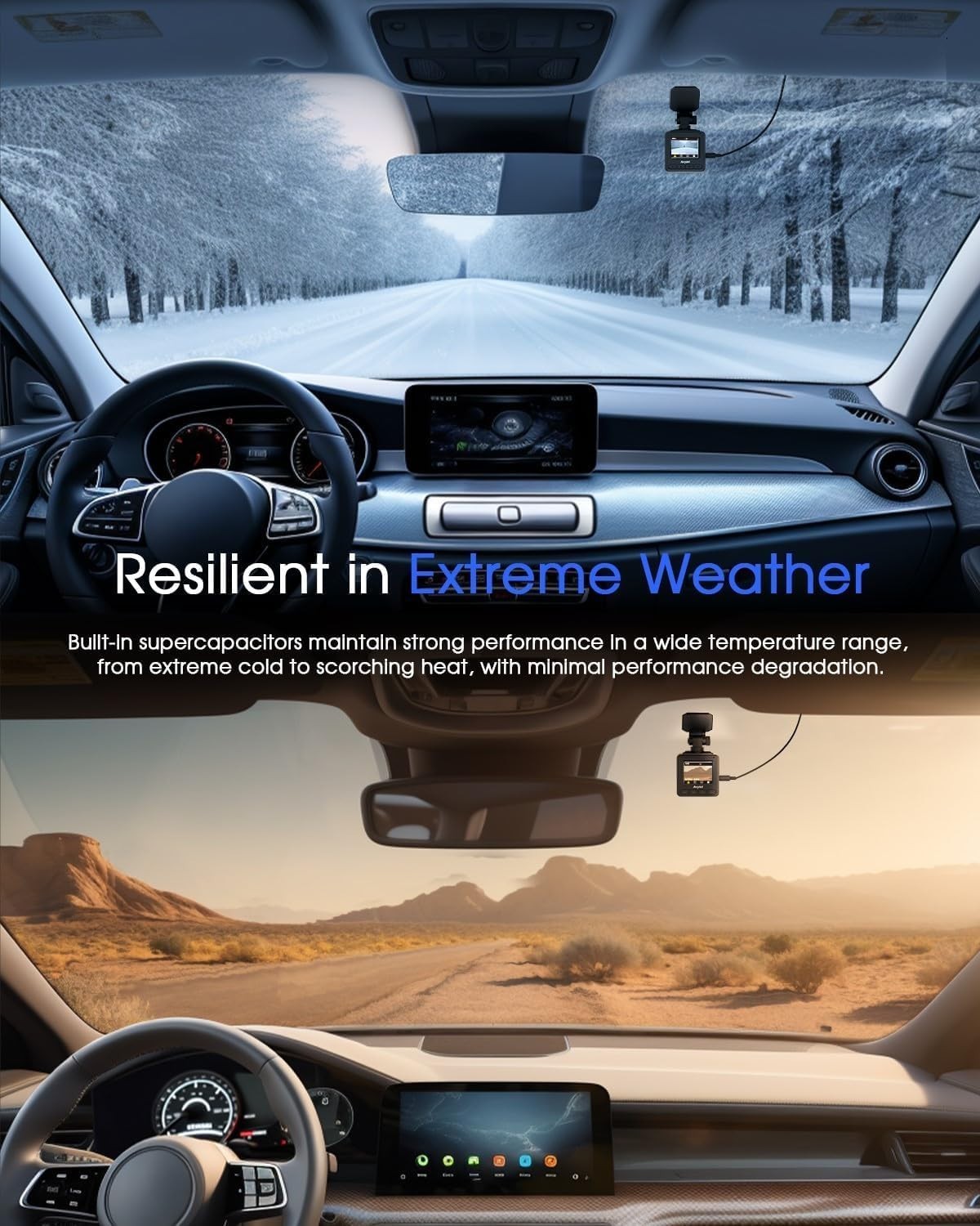 2K WiFi Dash Cam with GPS, 1.5” IPS Screen, Night Vision, 24H Parking Monitor,