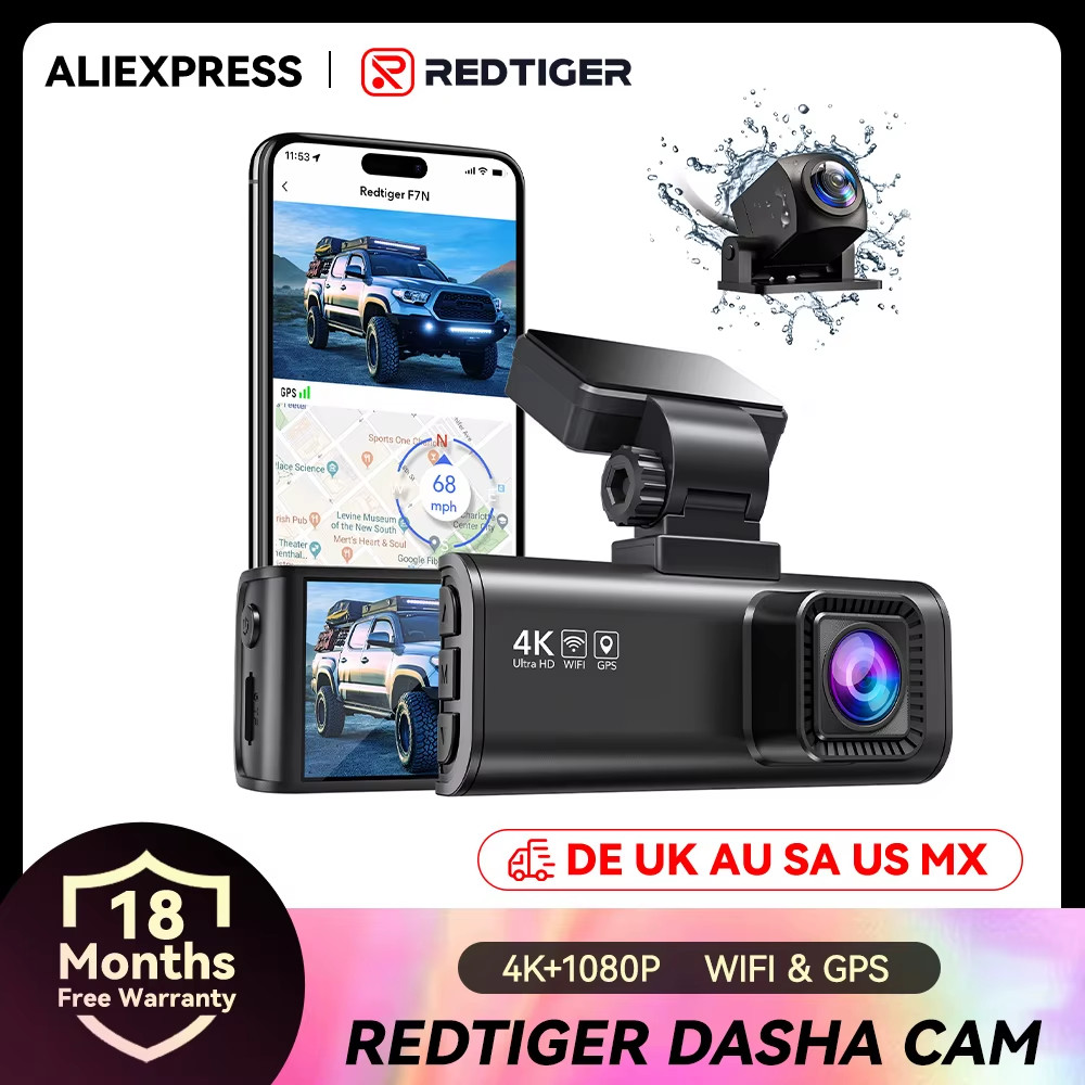 Dash Camera Front and Rear 4K Dash Cam Drive Recorder for Wifi GPS Car Dvr for 2