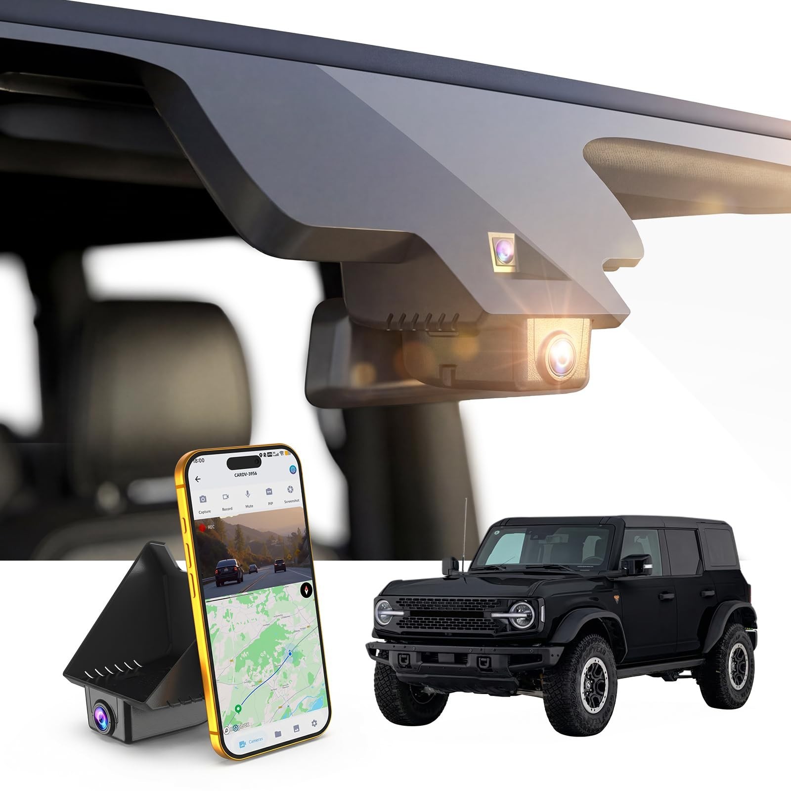New 丨OEM Dash Cam fit Ford Bronco 2025-2026 WiFi GPS 4K Front Camera