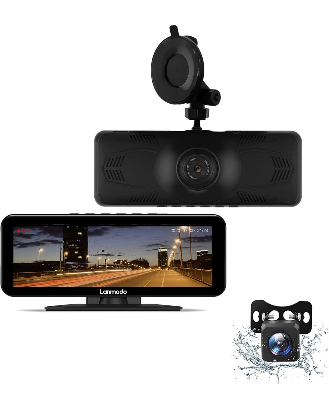 LanModo Vast Pro | Vehicle Night Vision System | w/ Rear Camera | Free Extras