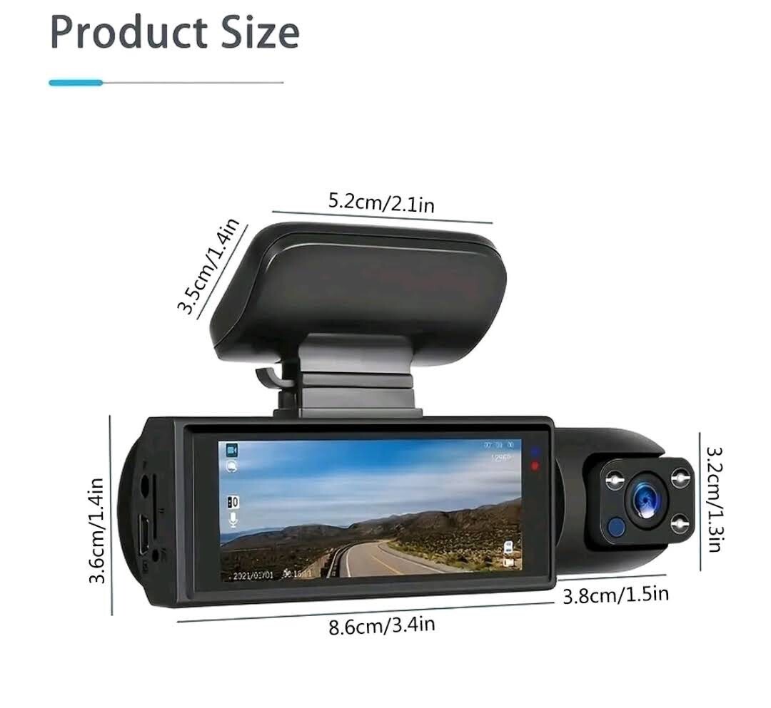 Car DVR Wide-Angle 2-Record High-Definition Night Vision 1080P Driving Recorder
