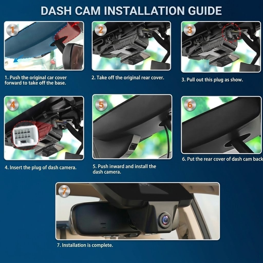 4K Dash Cam for Lexus ES350 ES300h ES250 2019-2025 OEM Style Stealth Dashcam UHD