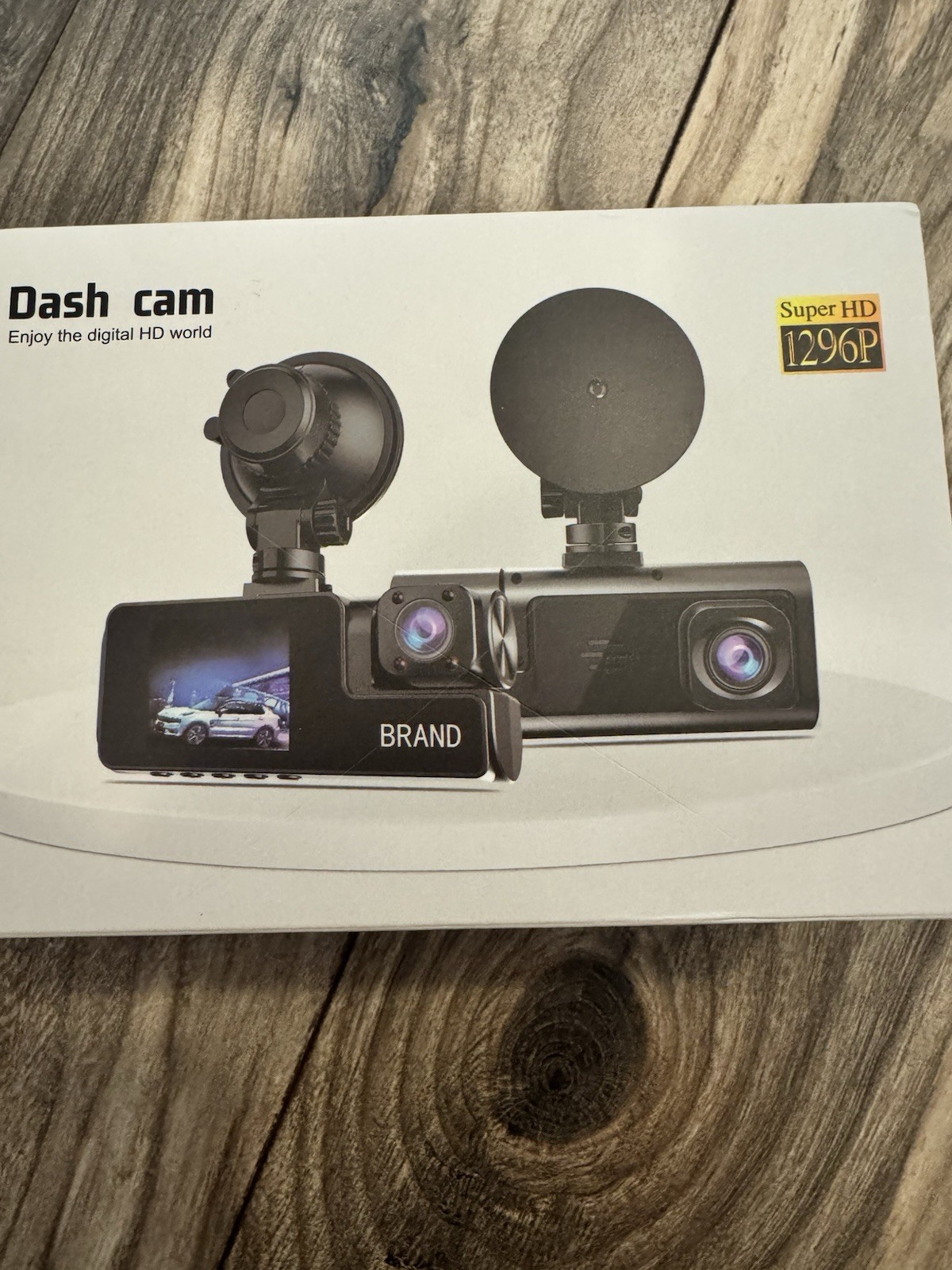 Dash Cam Super HD 1296p 3 Channel – Front, Interior & Rear With Mount (B6)