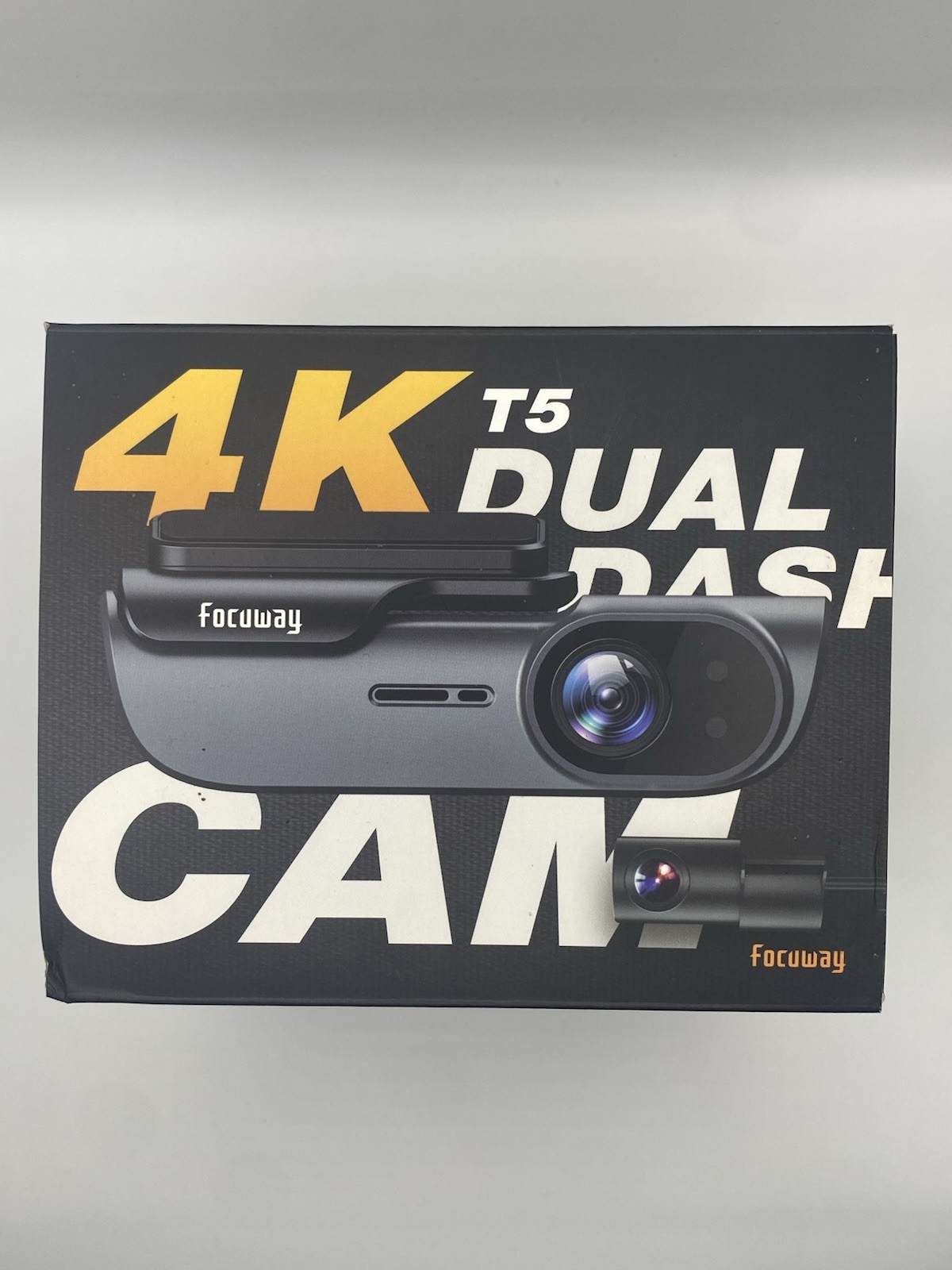 FocuWay Dash Camera Front & Rear 4K Dash Cam Built-In Parking Monitor 128 GB Sd.
