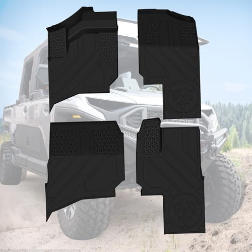 Floor Mats Compatible with Polaris Ranger XD 1500 Crew 2024+ | 4PCS TPE Front
